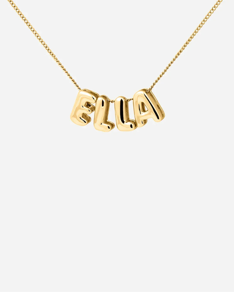 Bubble name necklace