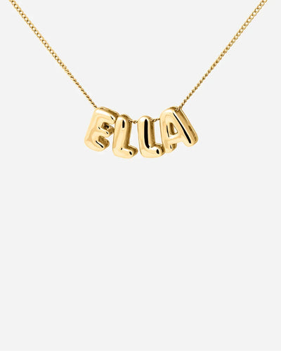 Bubble name necklace